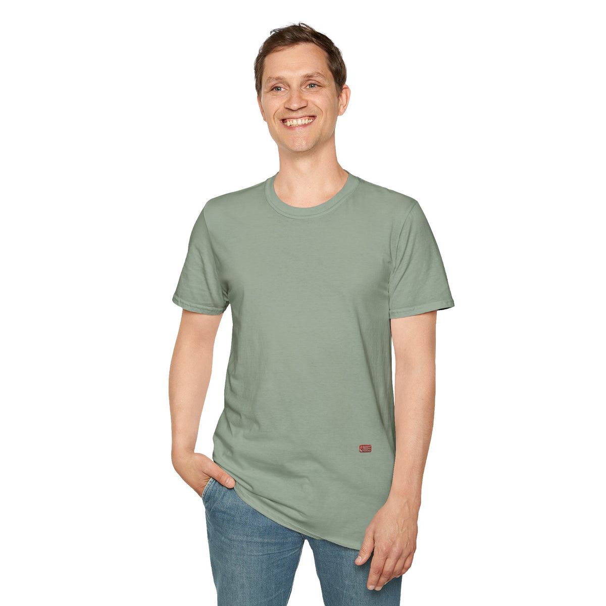 Minimalist Tiny Logo T-Shirt — Navy, White & More Base Colors