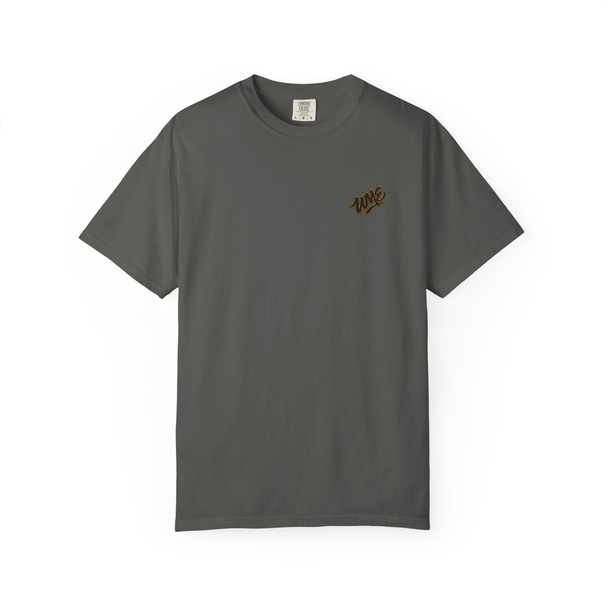 Garment-Dyed Heavyweight Tee — UME Black Logo Front & Back
