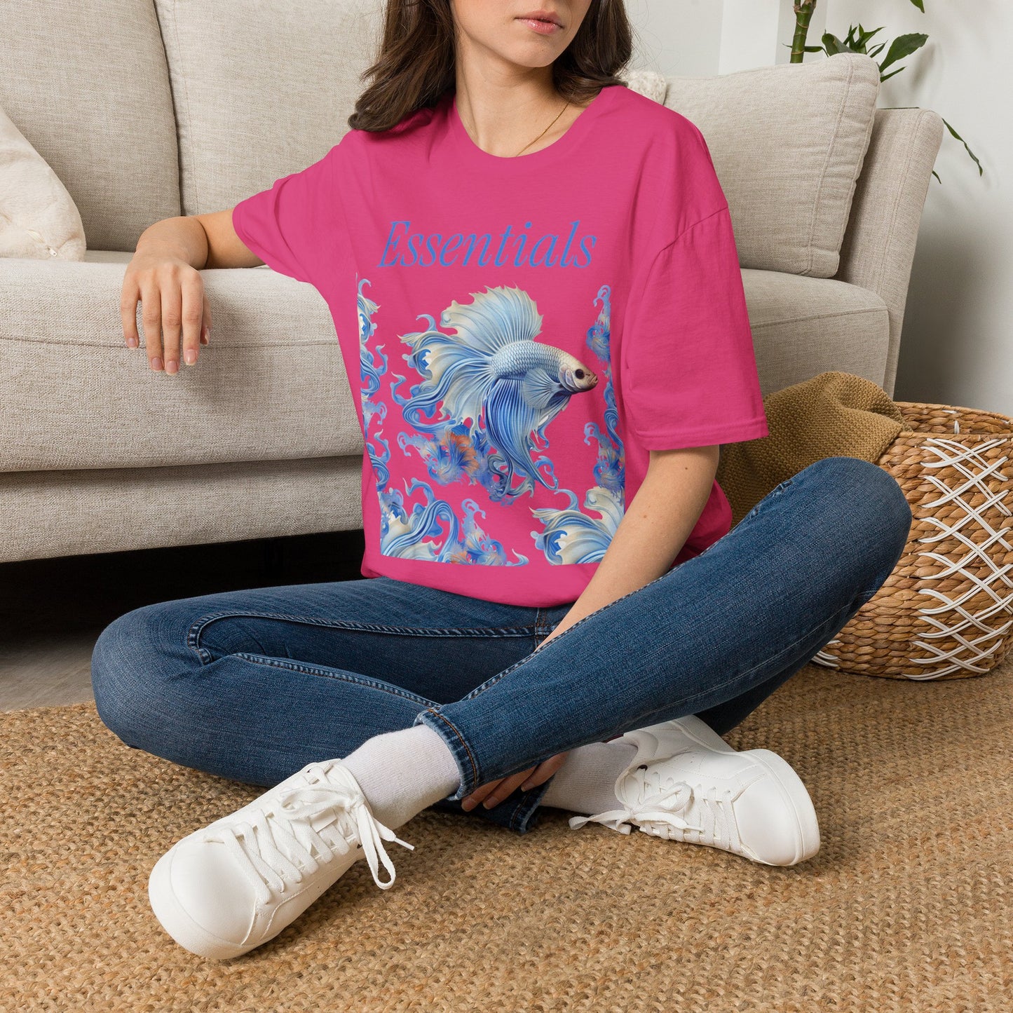Essentials Betta Fish Graphic Tee — Softstyle Unisex T-Shirt