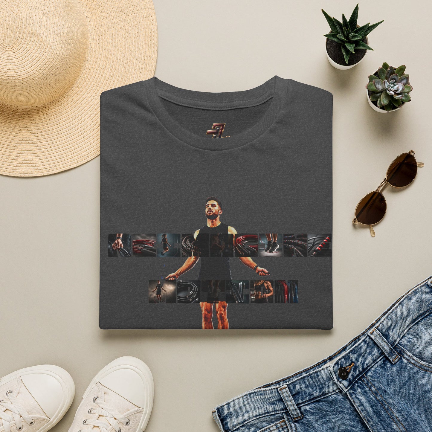 The Grind Graphic Tee — Cinematic Athlete Collage
