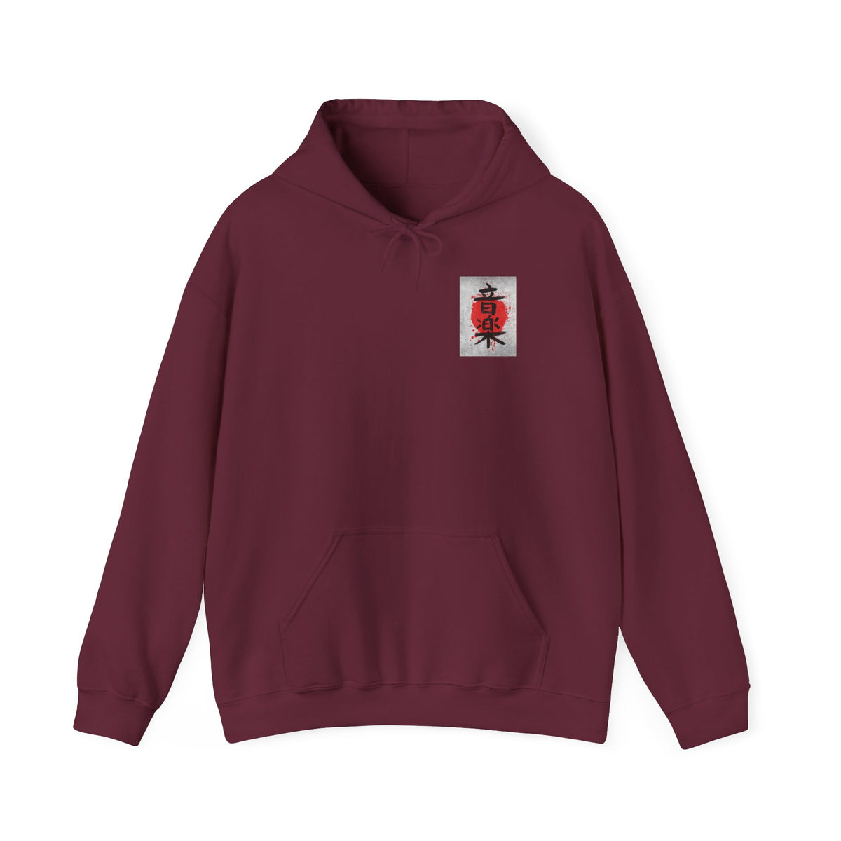 Samurai Poppy Hoodie — Japanese Ink Art Hooded Sweatshirt
