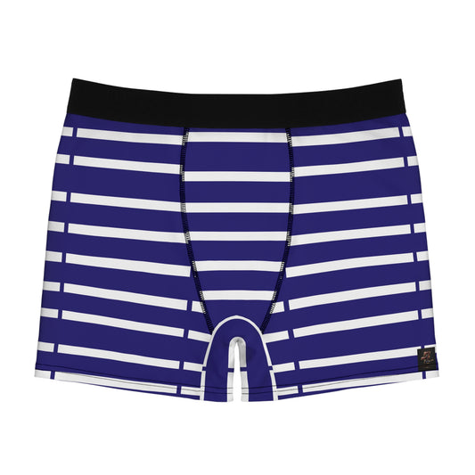 Royal Blue Stripe Boxer Briefs — Men’s Striped Underwear