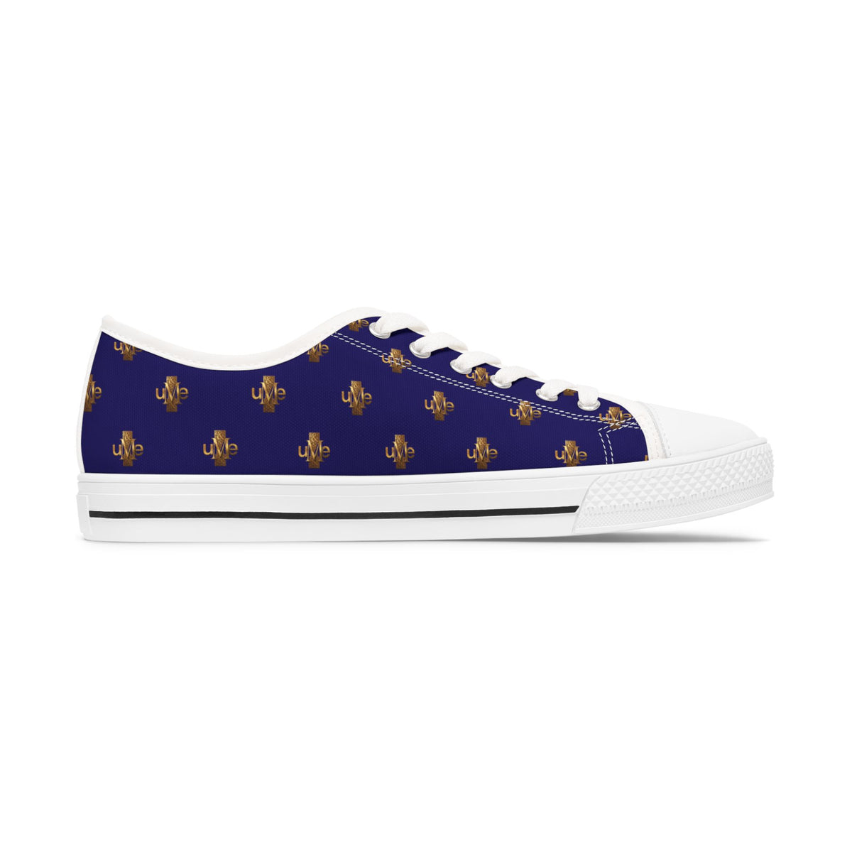 Women’s Low-Top Sneakers — Midnight Navy All-Over Print