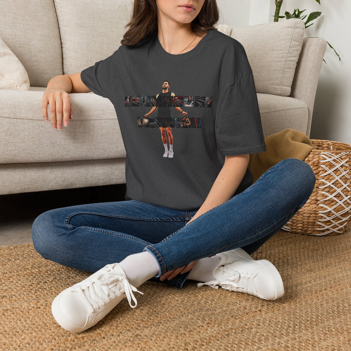 The Grind Graphic Tee — Cinematic Athlete Collage