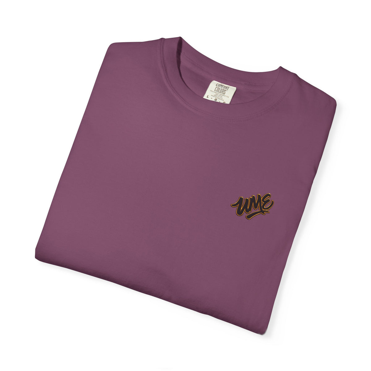 Garment-Dyed Heavyweight Tee — UME Black Logo Front & Back