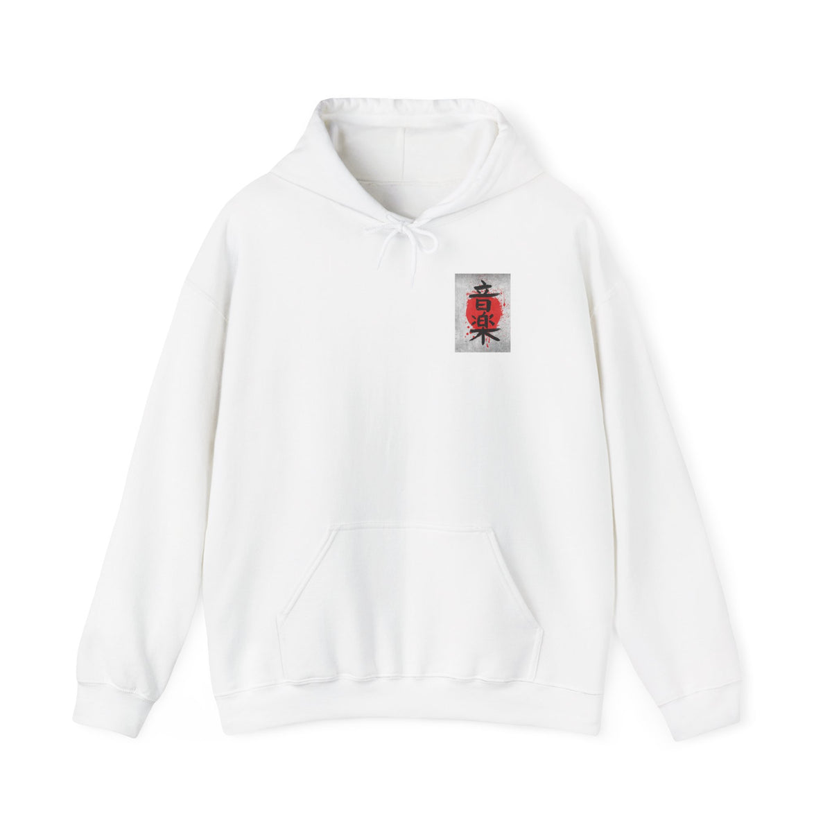 Samurai Poppy Hoodie — Japanese Ink Art Hooded Sweatshirt