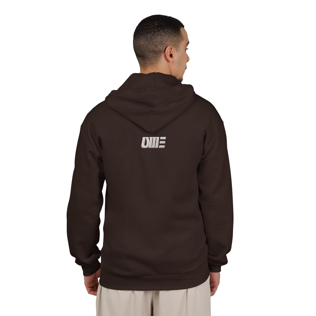Full-Zip Midweight Hoodie — Multi-Color Minimal Graphic