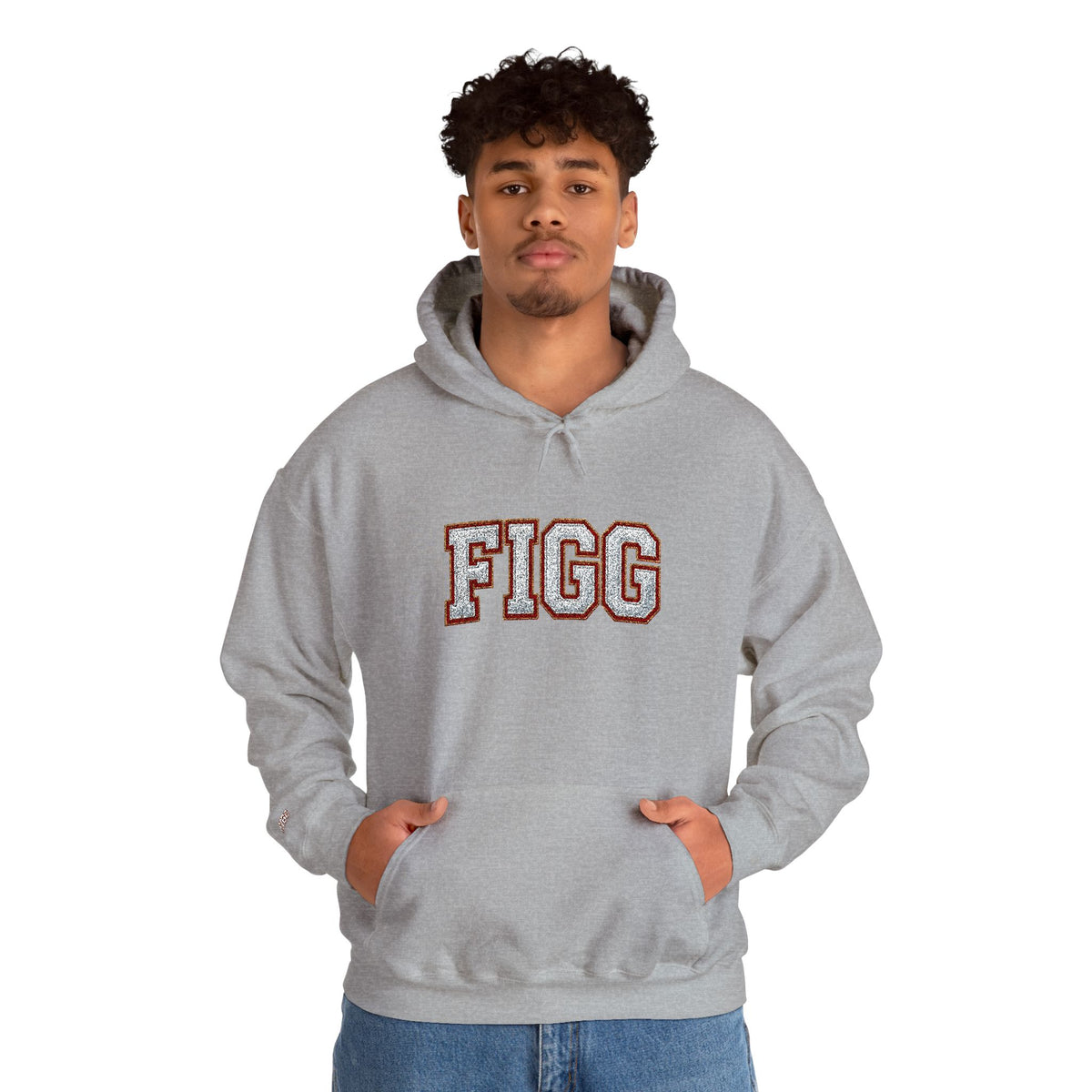 FFiGG Embroidered Varsity Hoodie — White, Black, Grey & More Colors