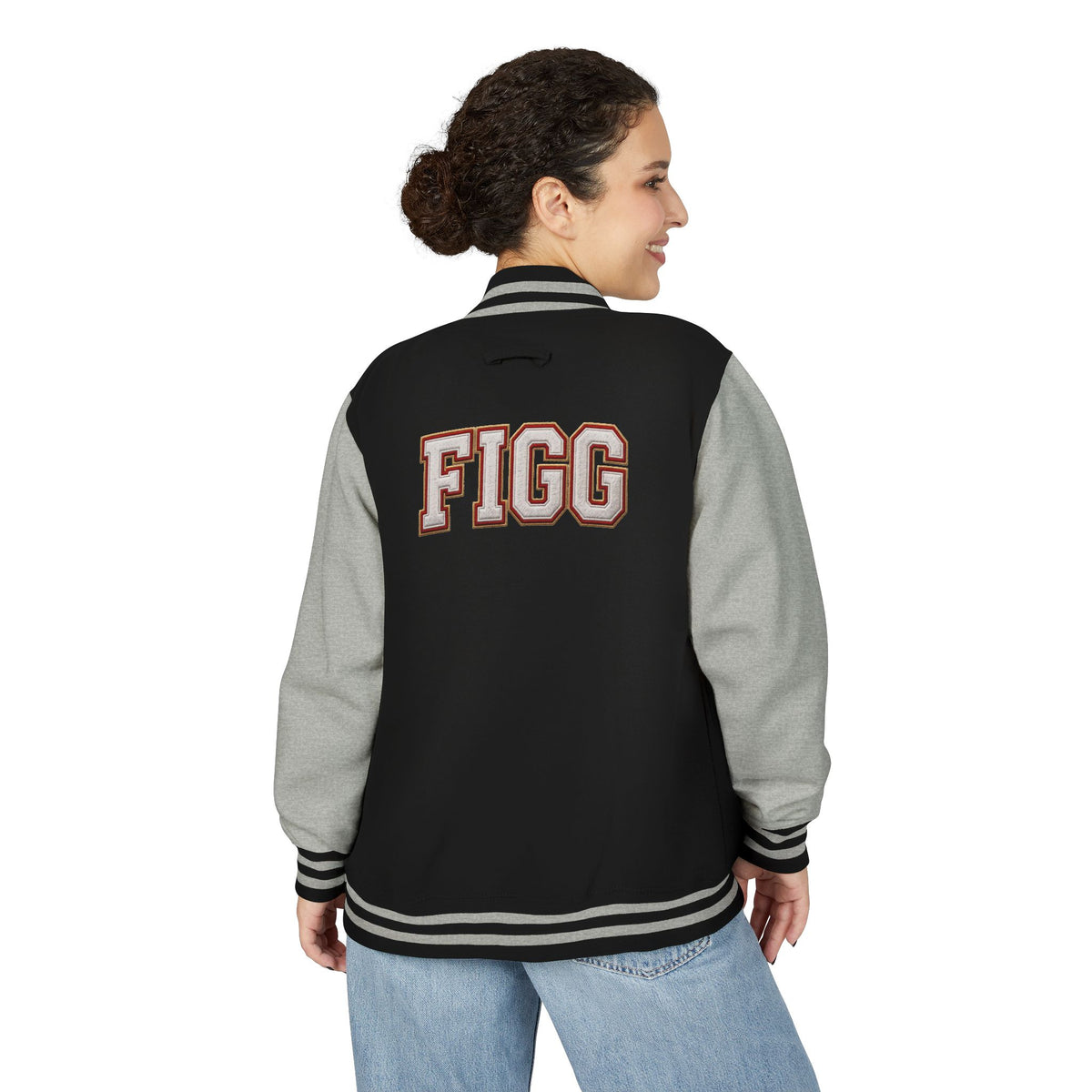 FIGG Letterman Jacket — Burgundy, Black, Navy & Bright Colors