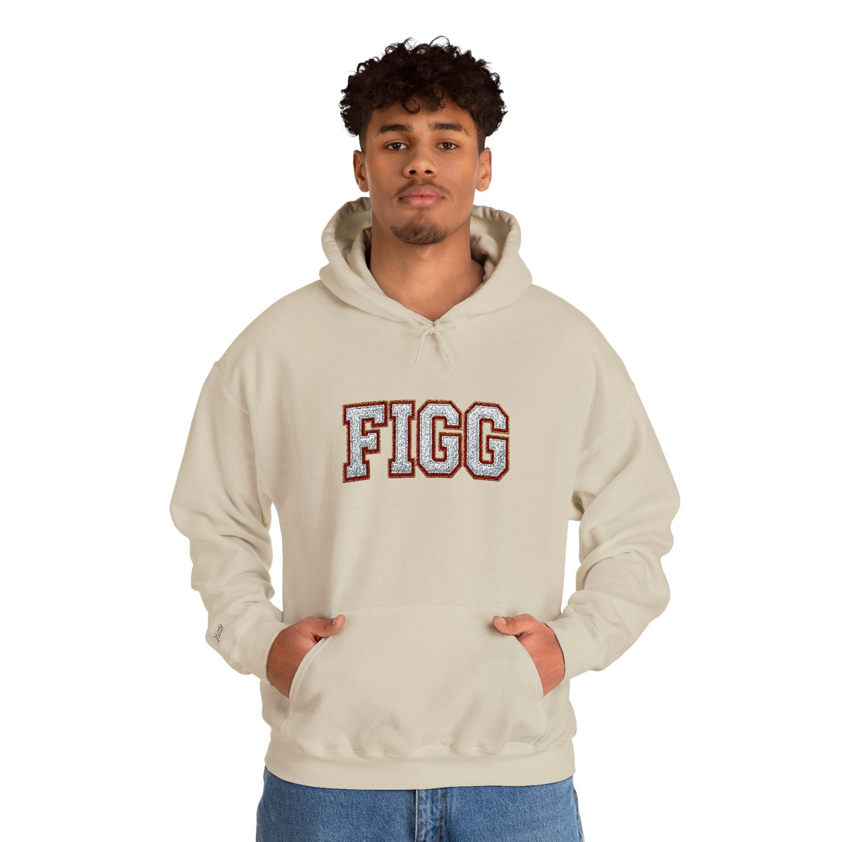 FFiGG Embroidered Varsity Hoodie — White, Black, Grey & More Colors