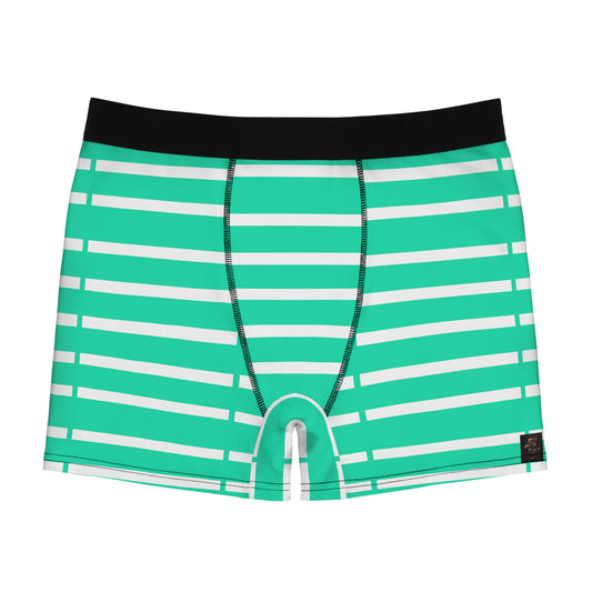 Mint Stripe Boxer Briefs — Men’s Striped Underwear