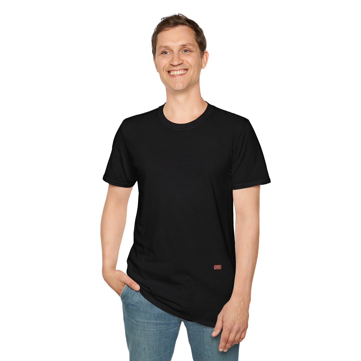 Minimalist Tiny Logo T-Shirt — Navy, White & More Base Colors