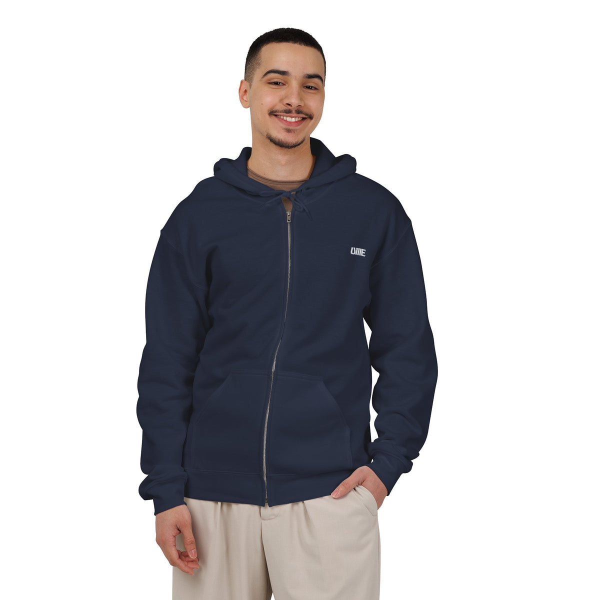 UME Multi-Color Full-Zip Hoodie — Heavy Blend Embroidered Sweatshirt