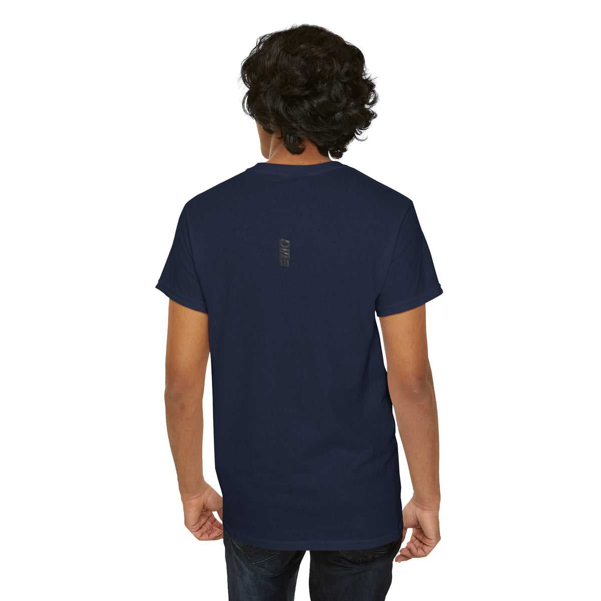 Minimalist Micro Logo Tee - White Cotton Casual Shirt