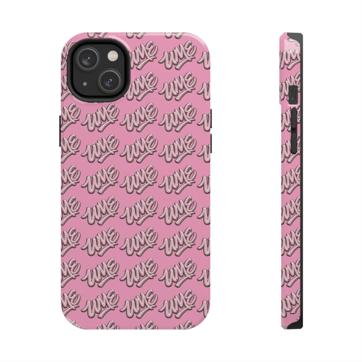 UME Tough Phone Case — Pink Logo Print | iPhone & Samsung