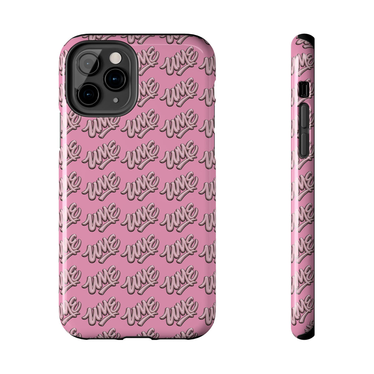 UME Tough Phone Case — Pink Logo Print | iPhone & Samsung