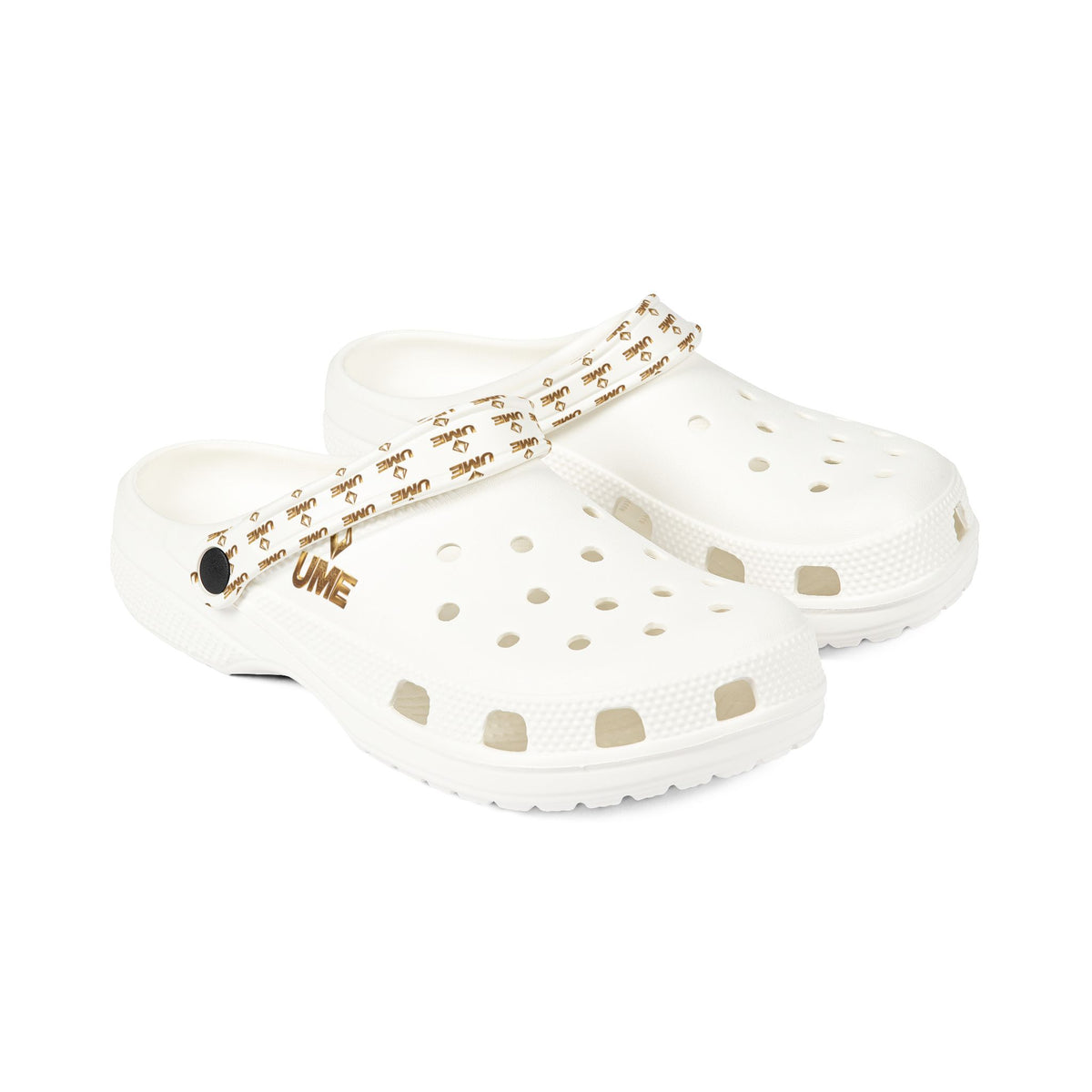 White All-Over Print EVA Foam Clogs — Slip-On Shoes