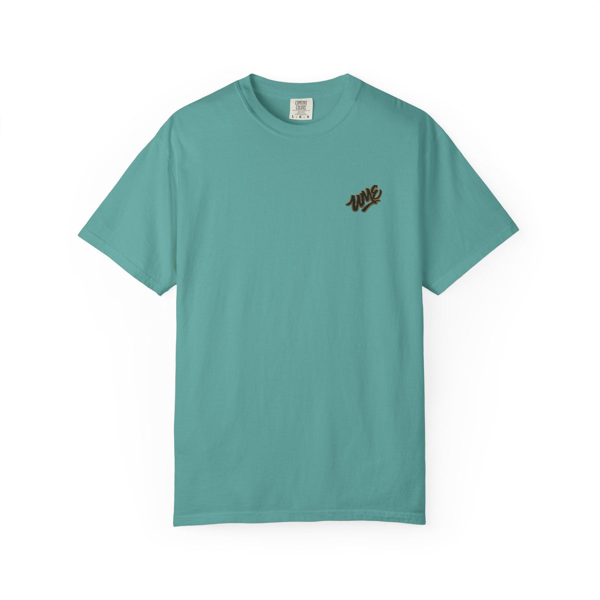 Garment-Dyed Heavyweight Tee — UME Black Logo Front & Back
