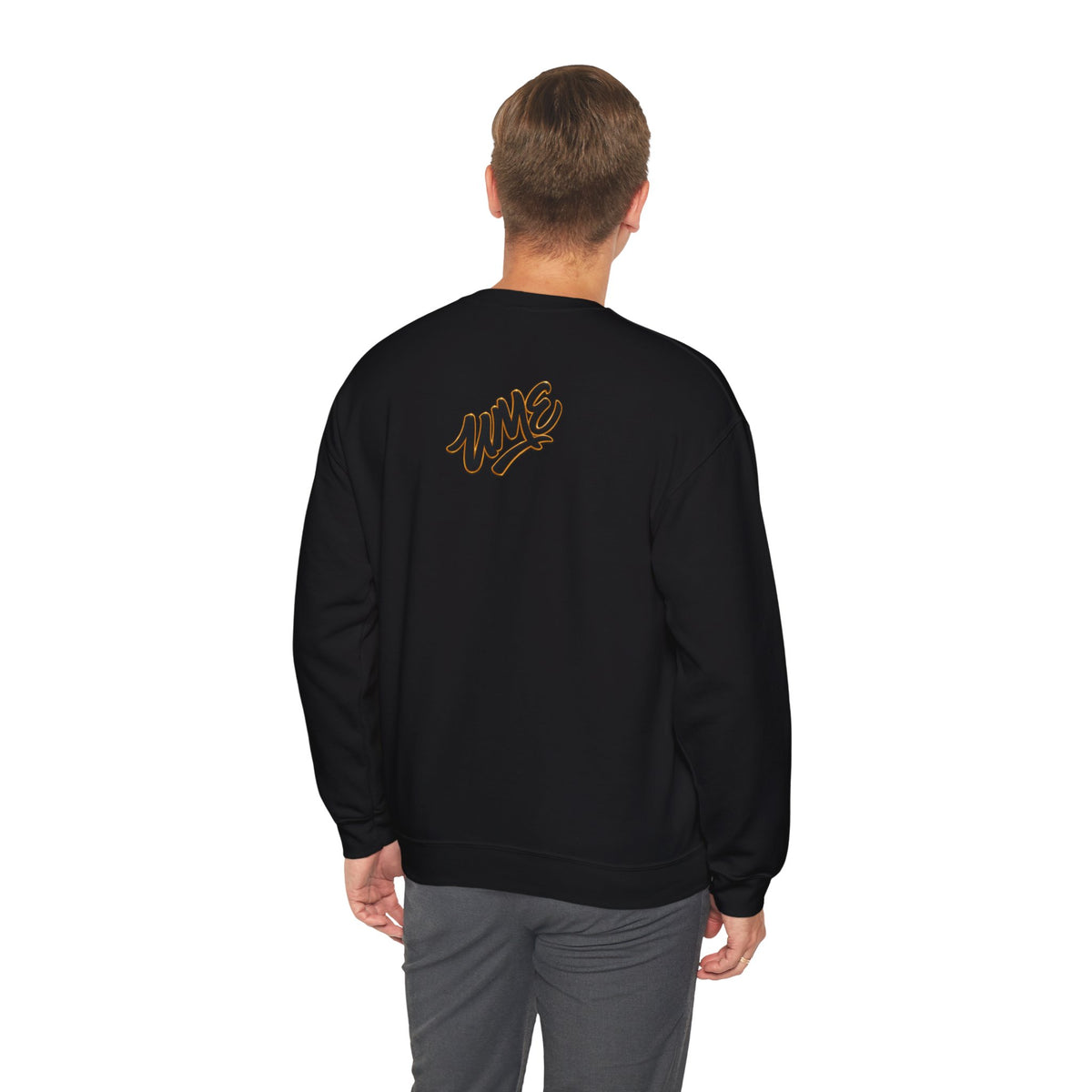 Crewneck Sweatshirt — UME Black Logo All-Over Print