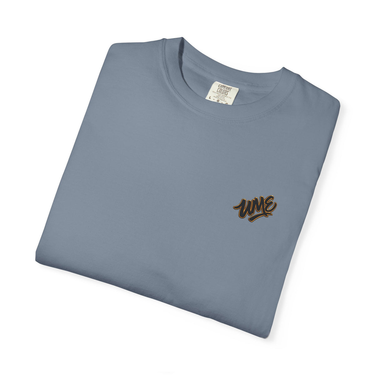 Garment-Dyed Heavyweight Tee — UME Black Logo Front & Back