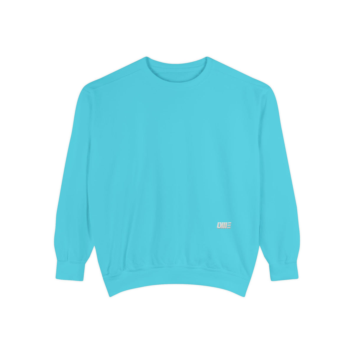 Garment-Dyed Crewneck Sweatshirt — Multi-Color Minimal Graphic