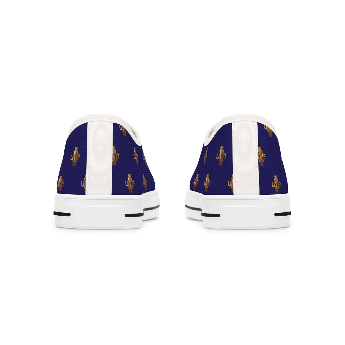 Women’s Low-Top Sneakers — Midnight Navy All-Over Print