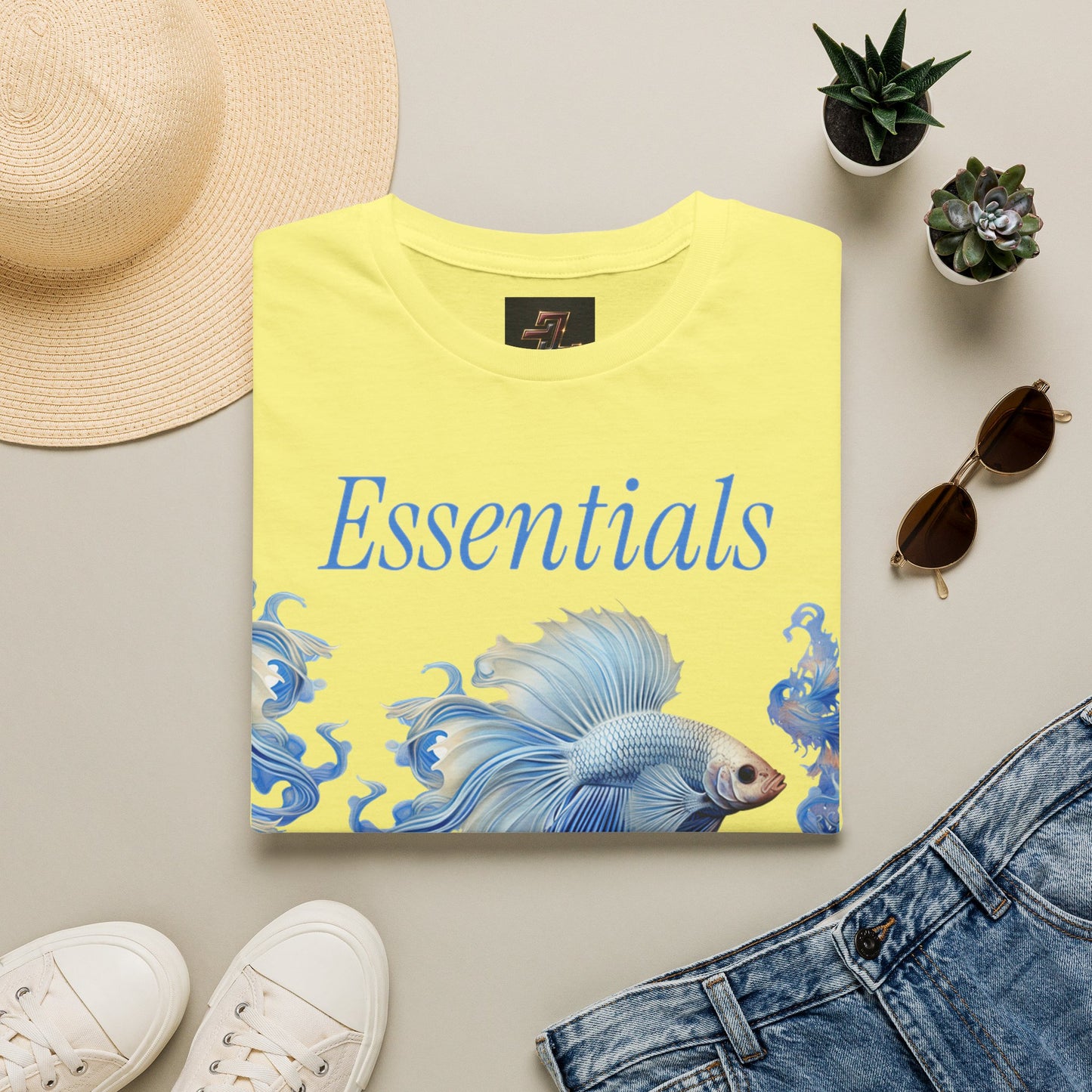 Essentials Betta Fish Graphic Tee — Softstyle Unisex T-Shirt