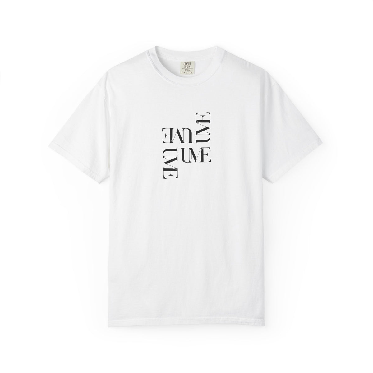 UME Typography Garment-Dyed T-Shirt — White, Ivory & More Colors
