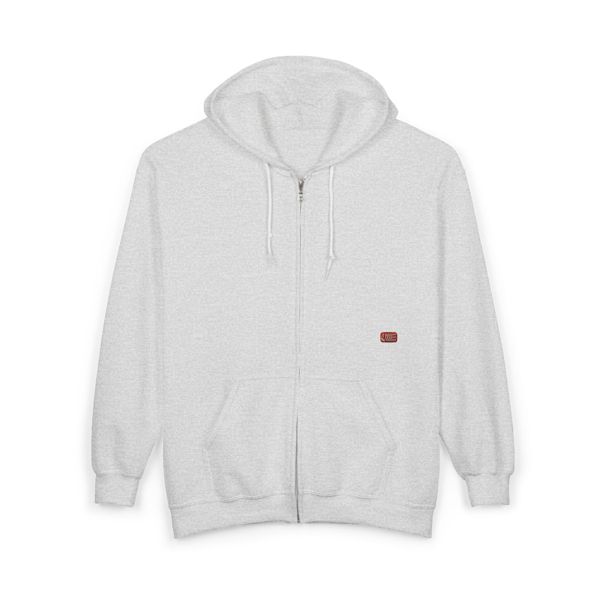 Minimalist Full-Zip Hoodie — White, Black & More Base Colors