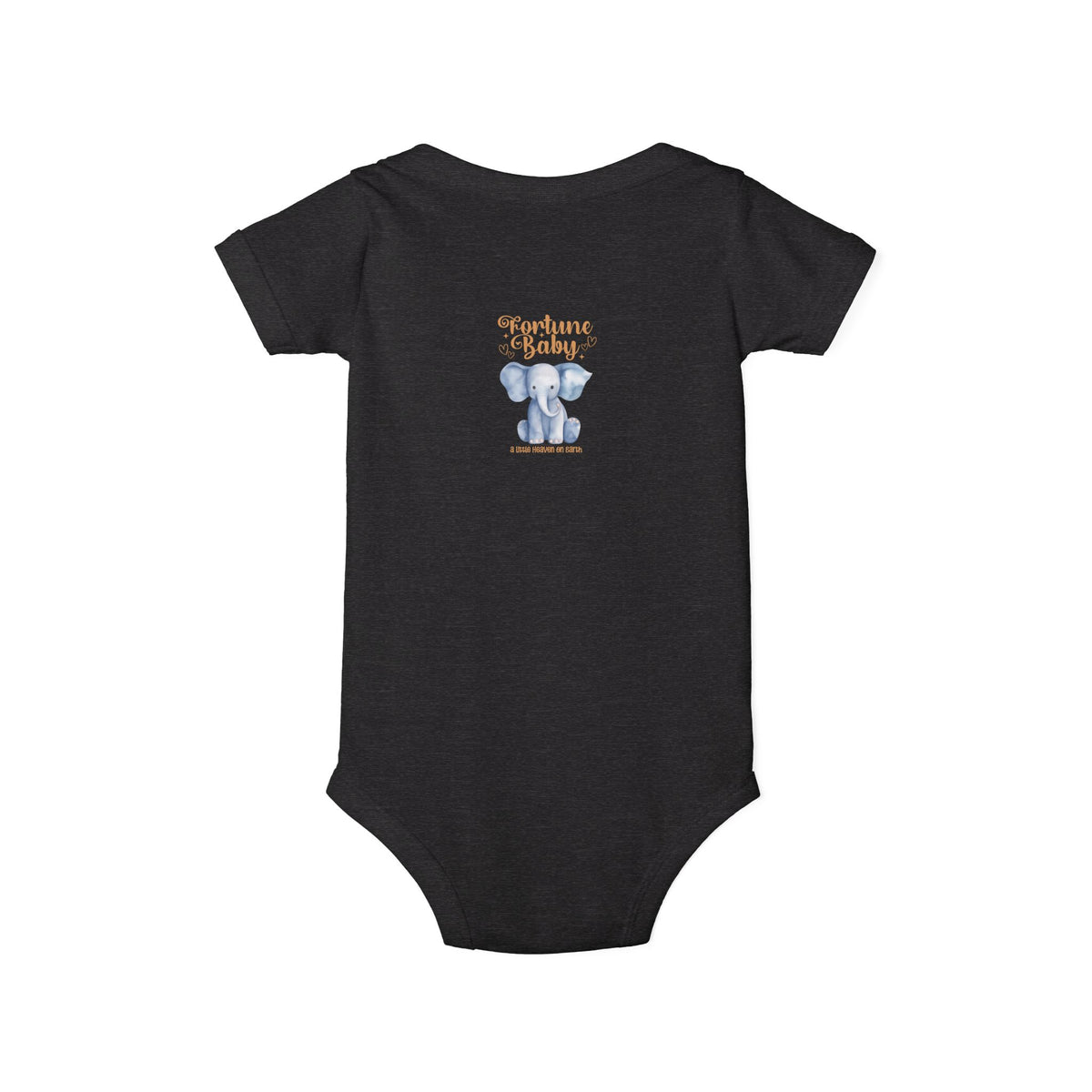Fortune Baby Elephant Infant Onesie — Cute Blue Elephant Baby Bodysuit
