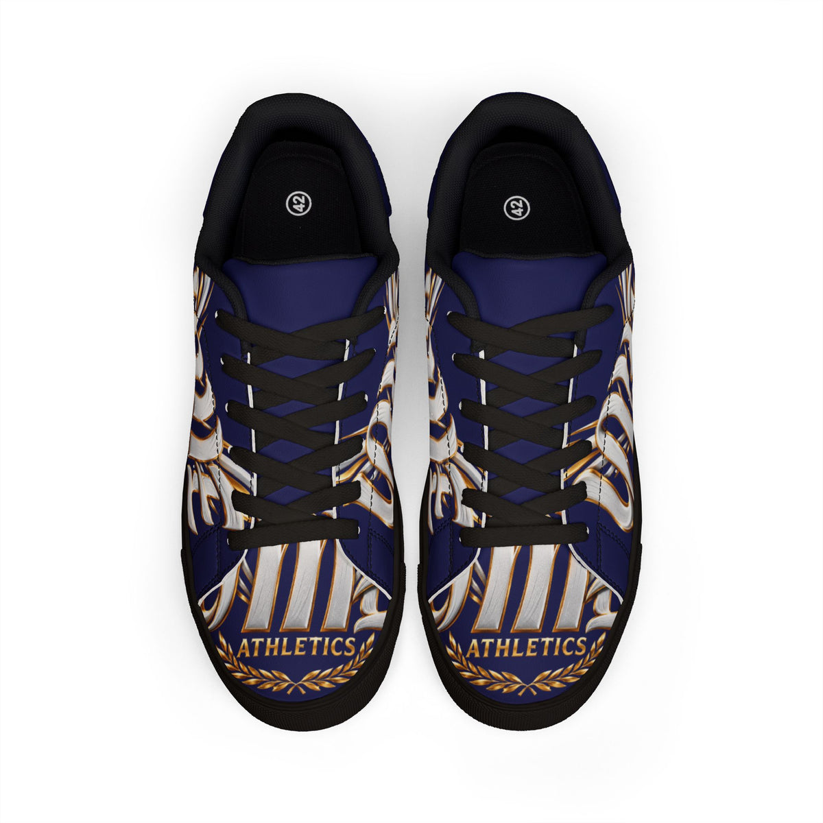 Copy of Low-Top Leather Sneakers — Black Gold Athletic Graphic