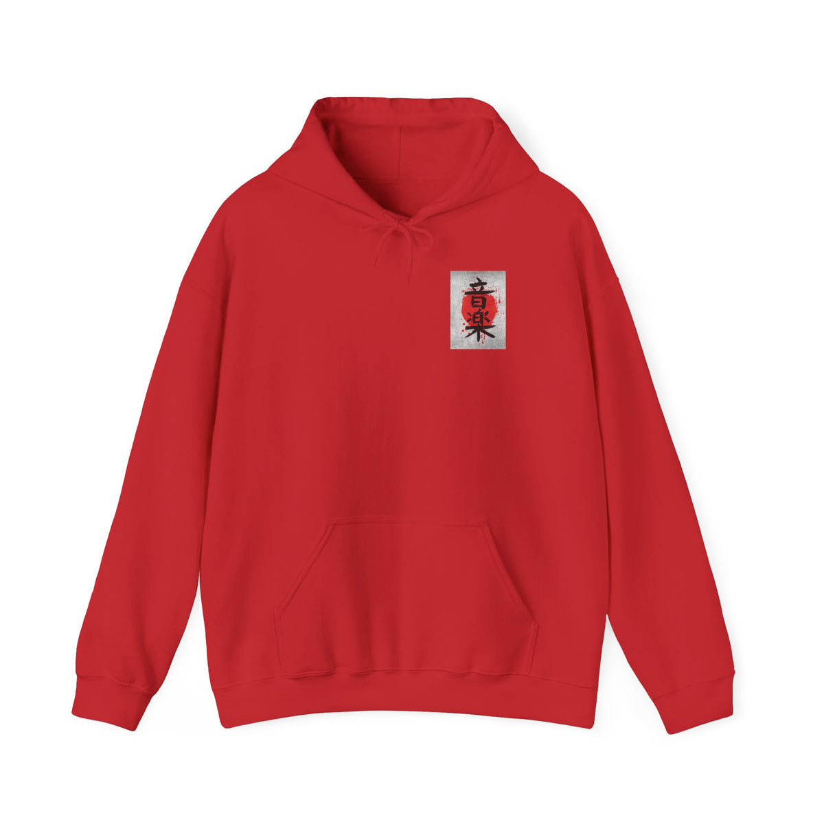 Samurai Poppy Hoodie — Japanese Ink Art Hooded Sweatshirt