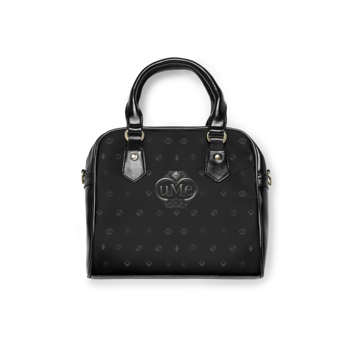 Black UME Monogram Shoulder Handbag — Chic Everyday Tote