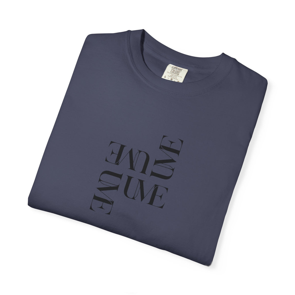 UME Typography Garment-Dyed T-Shirt — White, Ivory & More Colors