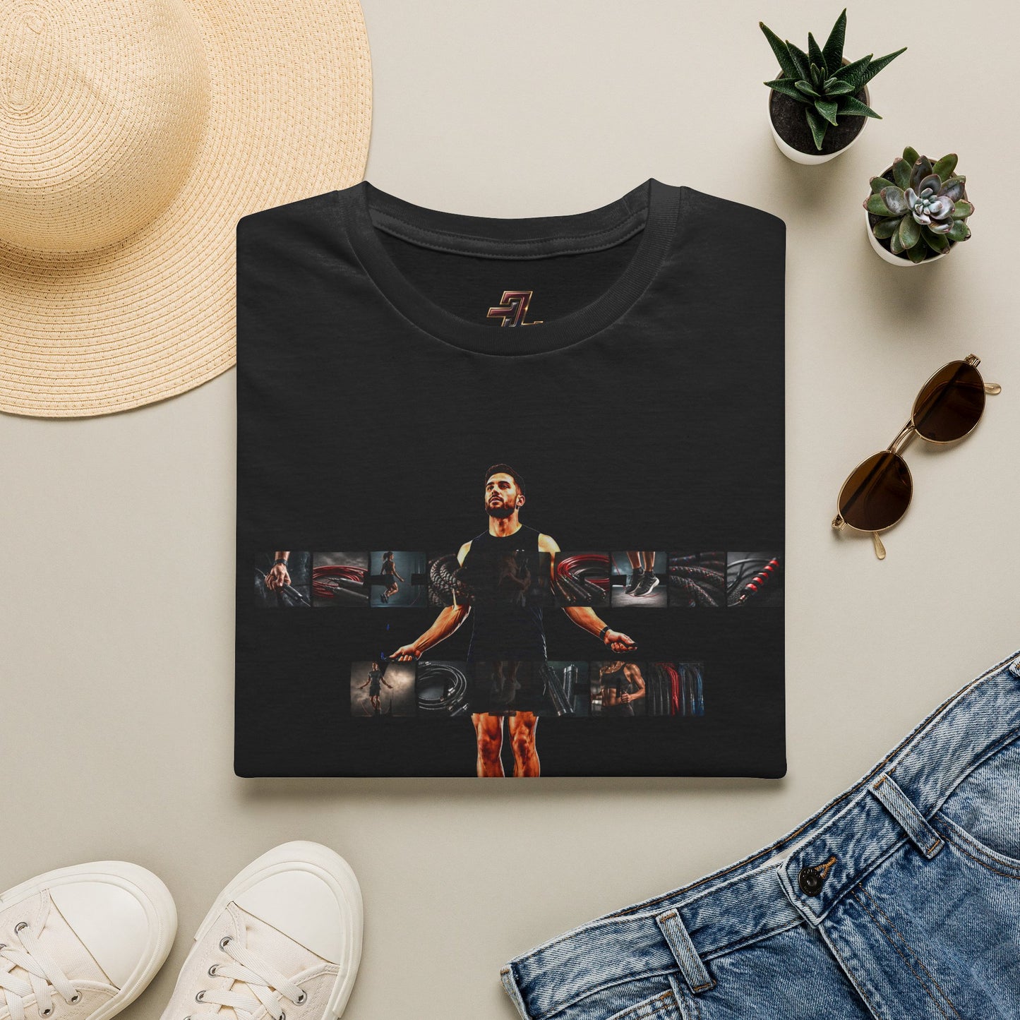 The Grind Graphic Tee — Cinematic Athlete Collage