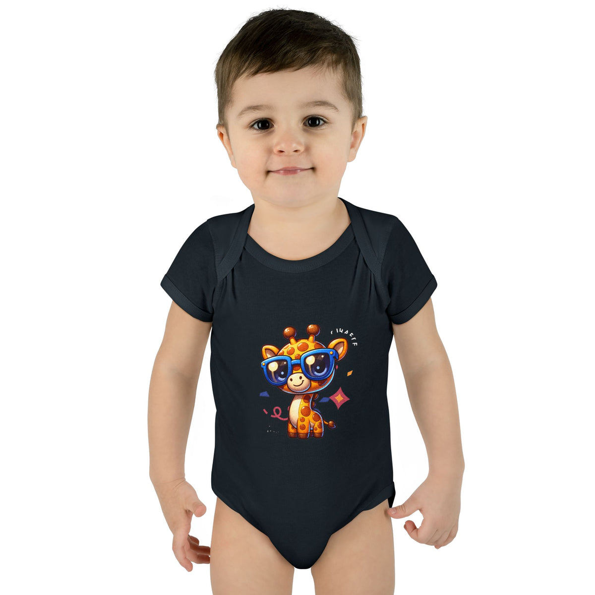 Giraffe Sunglasses Baby Bodysuit — Cute Infant Onesie