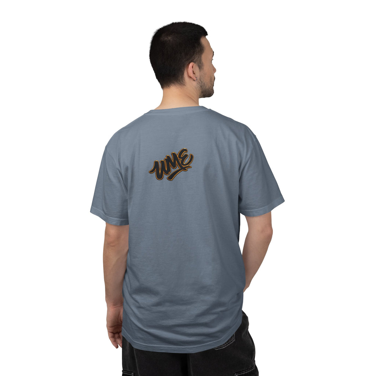 Garment-Dyed Heavyweight Tee — UME Black Logo Front & Back