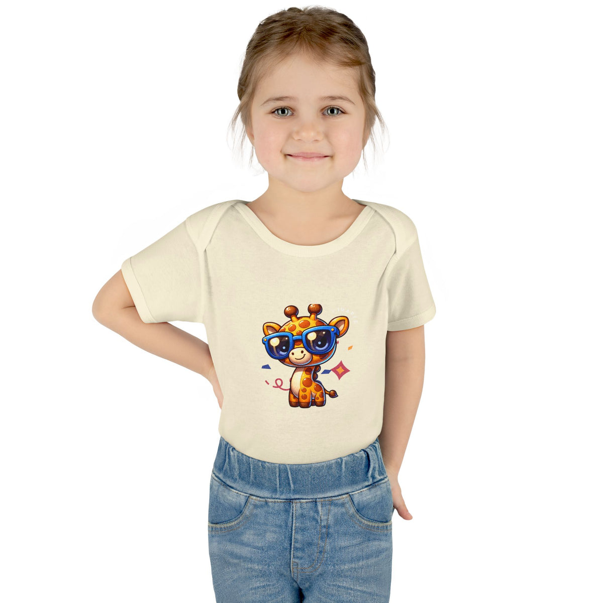 Giraffe Sunglasses Baby Bodysuit — Cute Infant Onesie