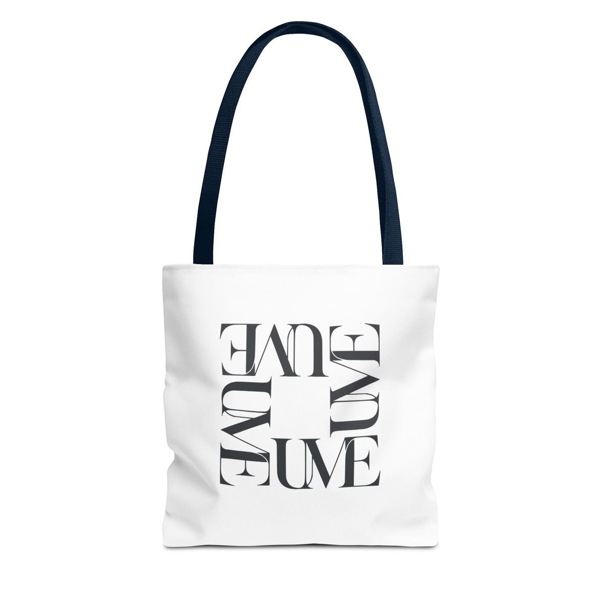 UME Square Typography Tote Bag — White
