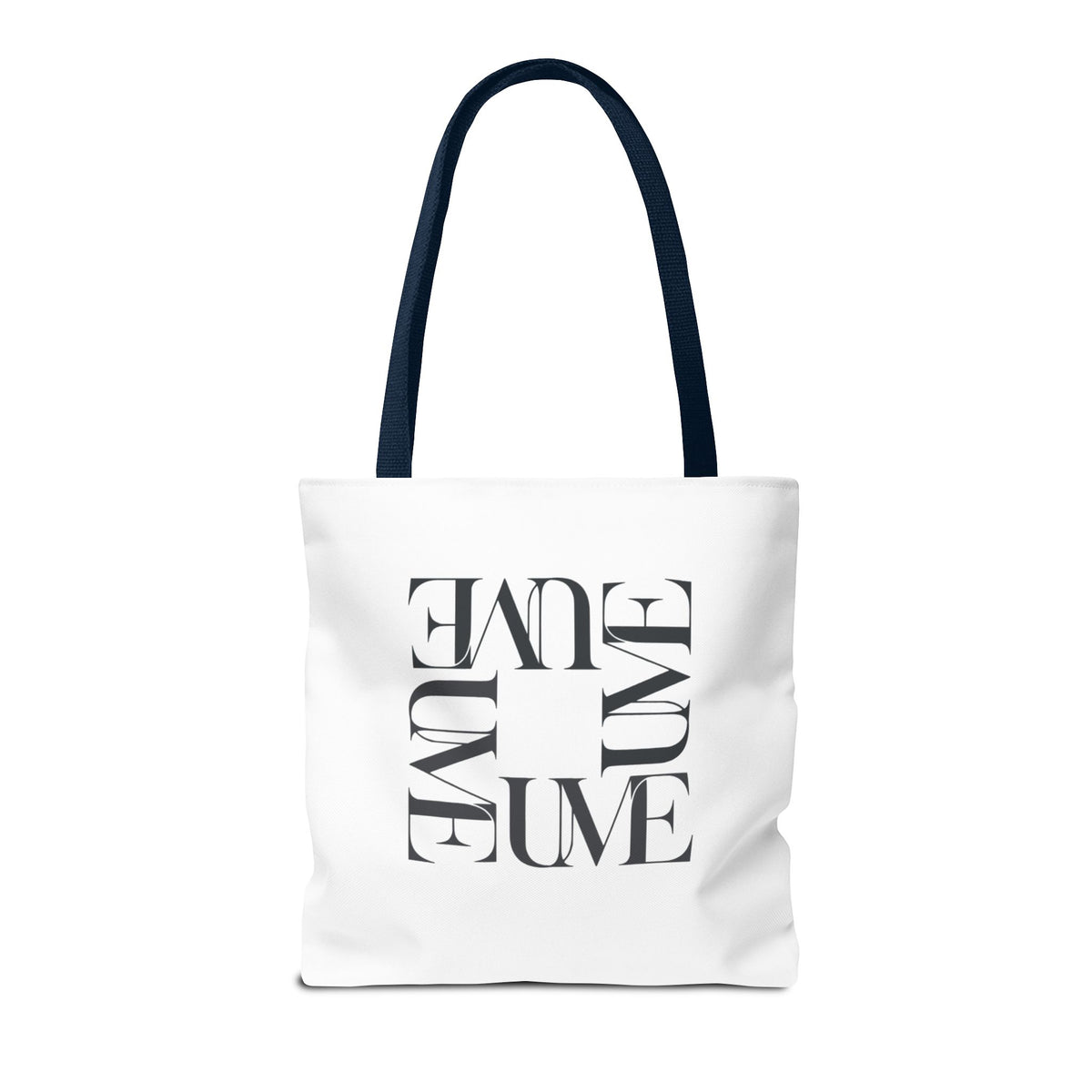 UME Square Typography Tote Bag — White