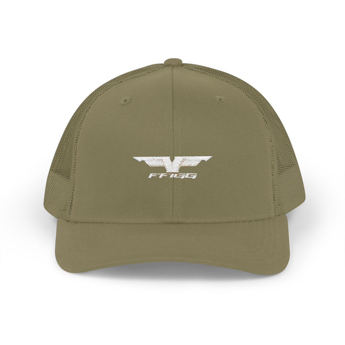 FFiGG Embroidered Snapback Trucker Cap — Black, Grey & Loden