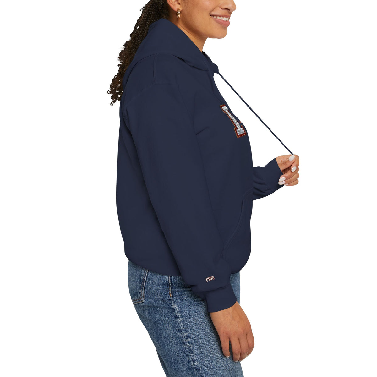FFiGG Embroidered Varsity Hoodie — White, Black, Grey & More Colors