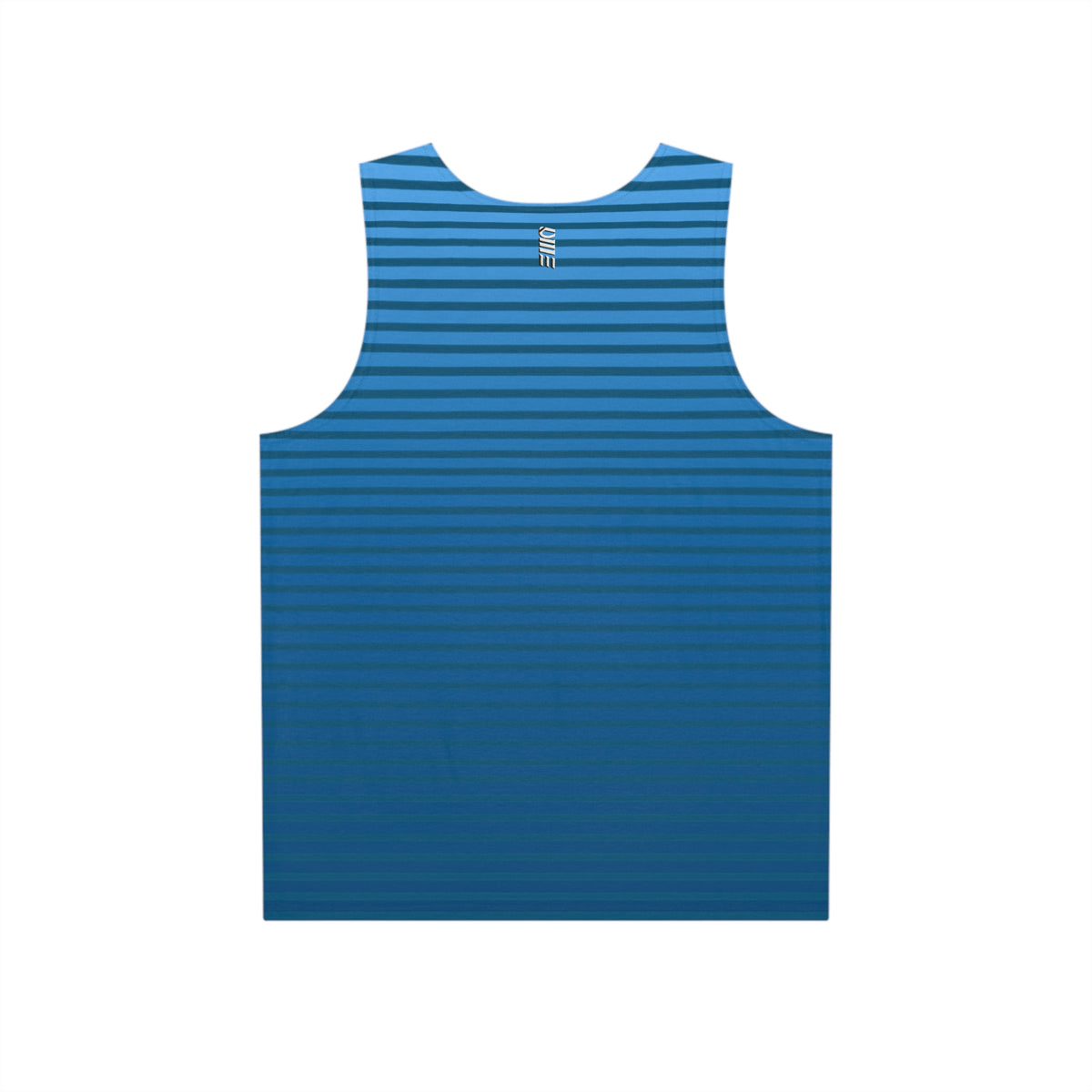 Blue Gradient Stripe Men's Tank Top — Summer Casual Beachwear