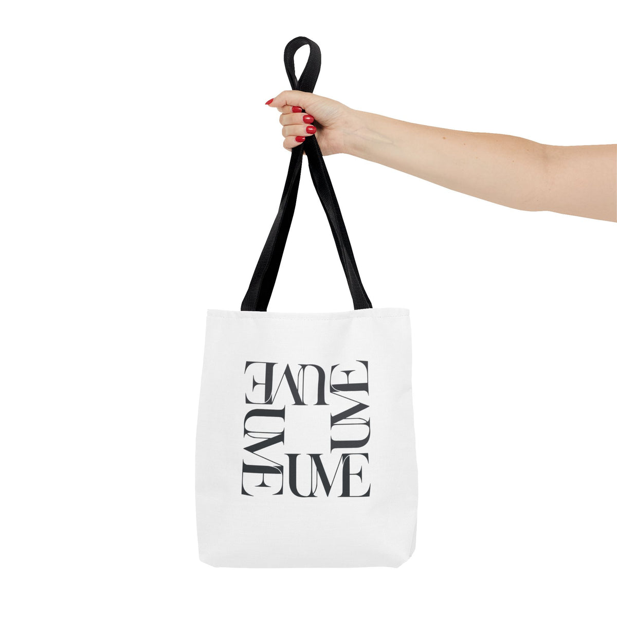 UME Square Typography Tote Bag — White