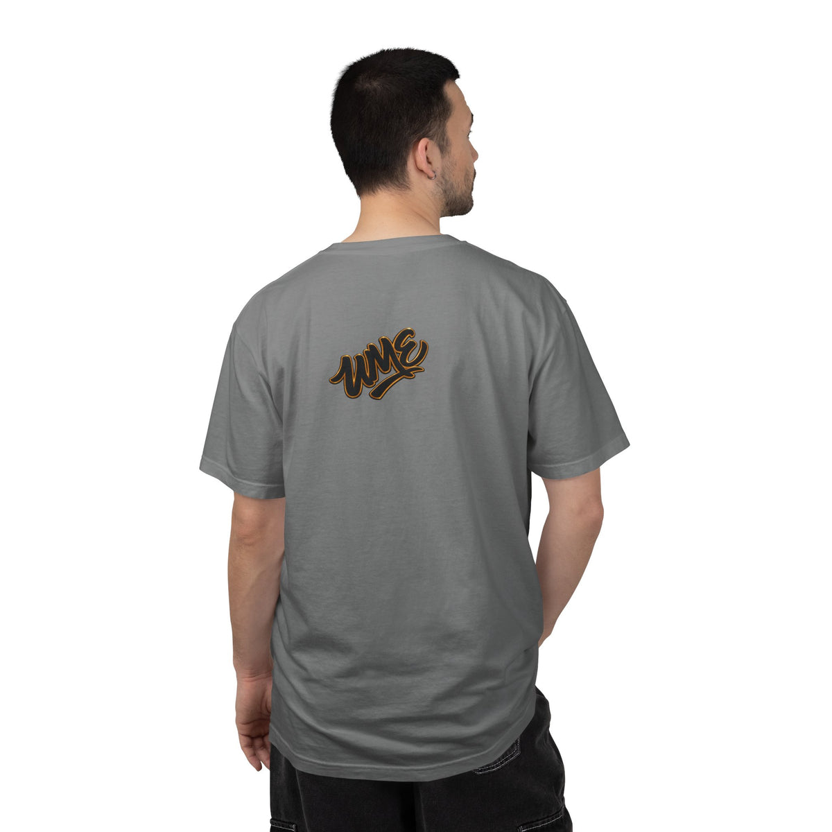 Garment-Dyed Heavyweight Tee — UME Black Logo Front & Back