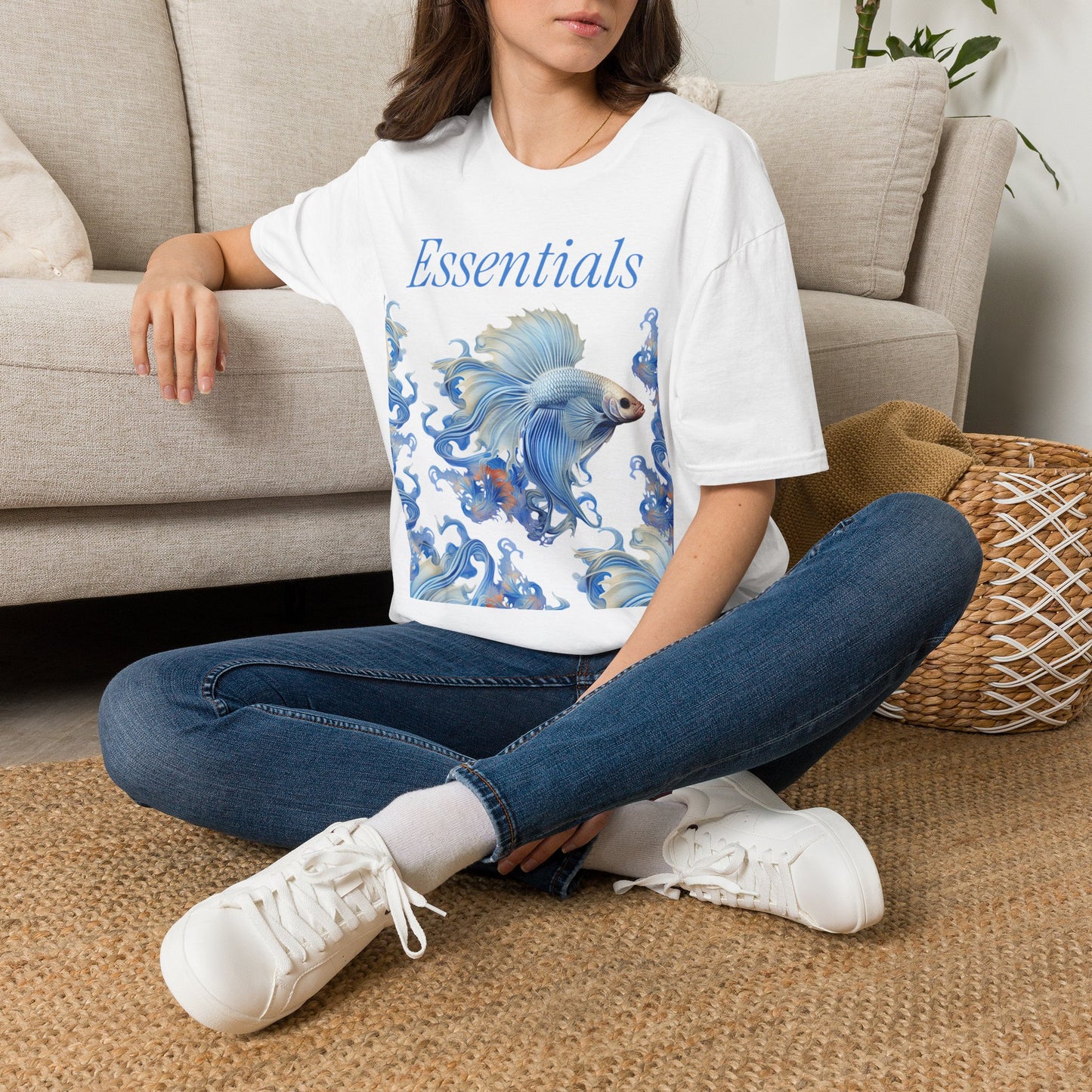 Essentials Betta Fish Graphic Tee — Softstyle Unisex T-Shirt