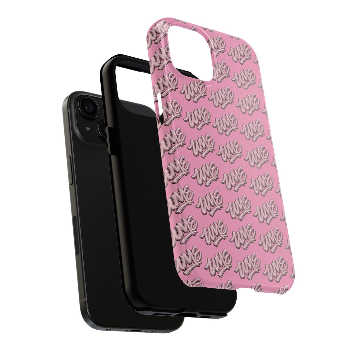 UME Tough Phone Case — Pink Logo Print | iPhone & Samsung