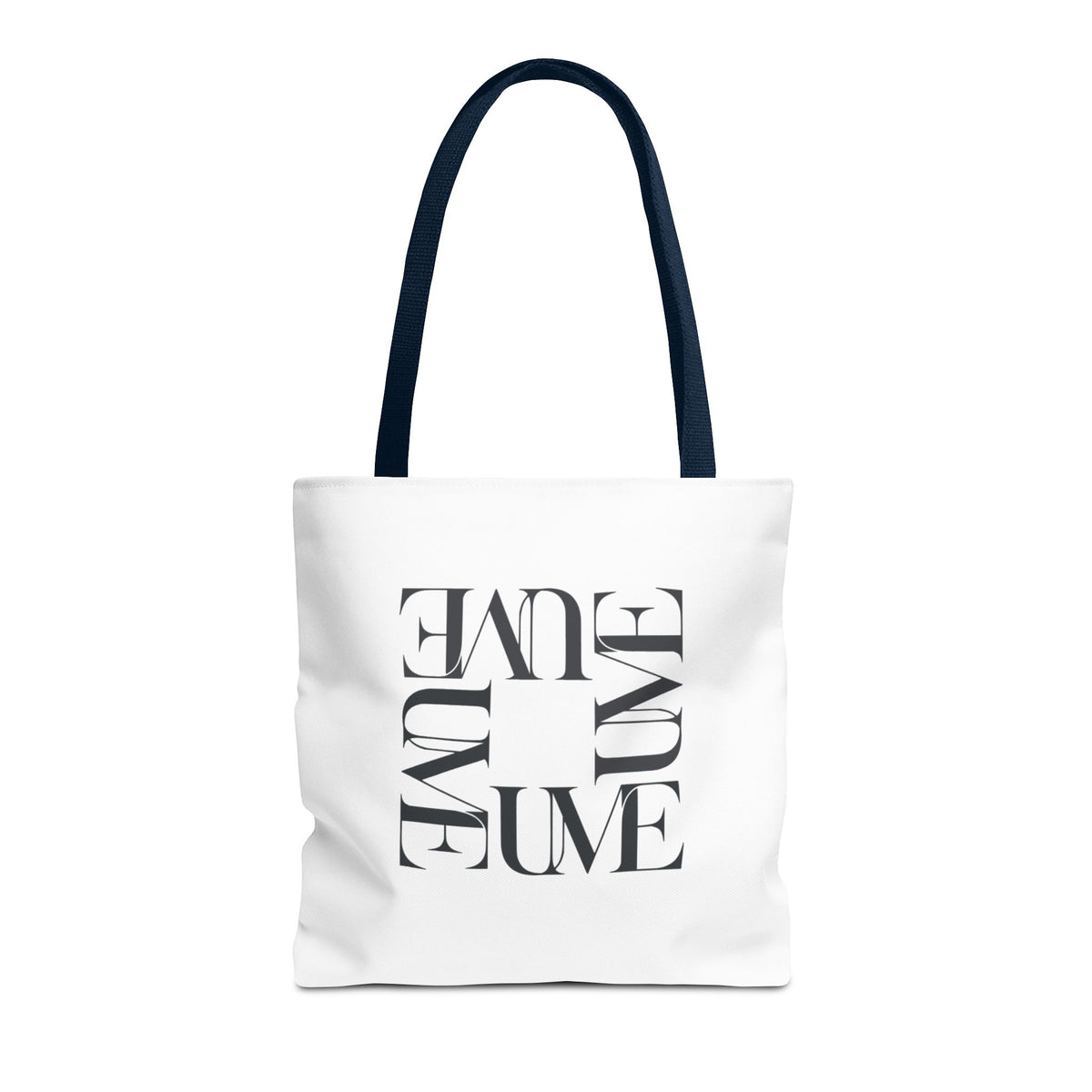 UME Square Typography Tote Bag — White
