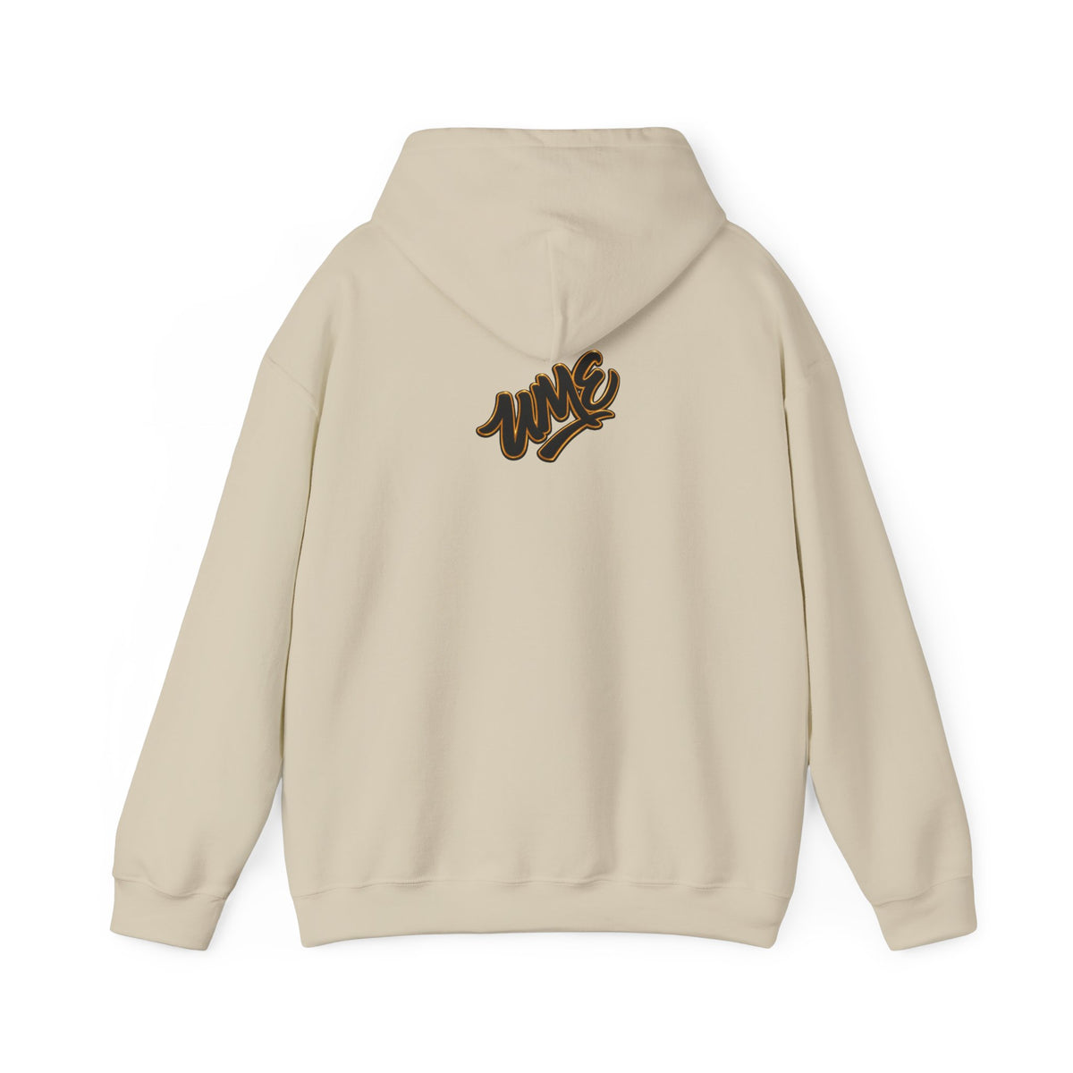 Hoodie — White UME Black Logo All-Over Print