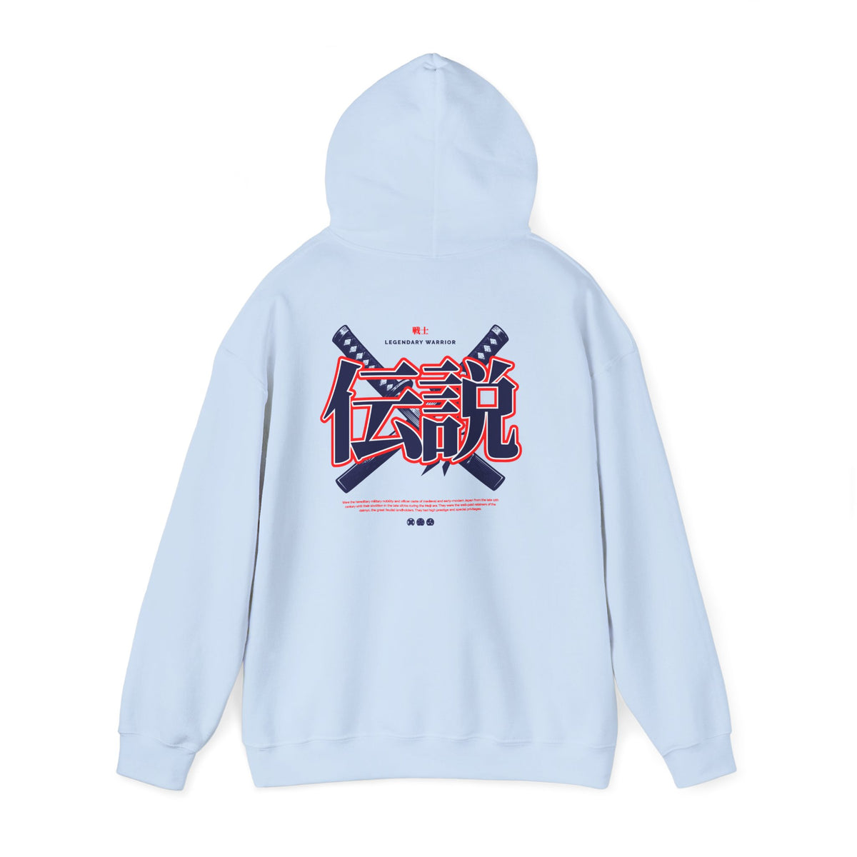 Legend Kanji Hoodie — Retro Samurai Sword Graphic Pullover